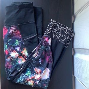 Floral Athleta Crop Leggings